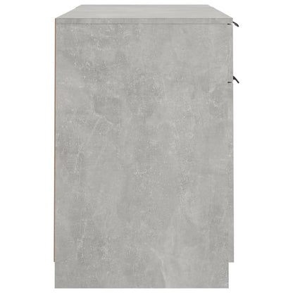 Scrivania con Mobile Laterale Grigio Cemento Legno Multistrato - homemem39