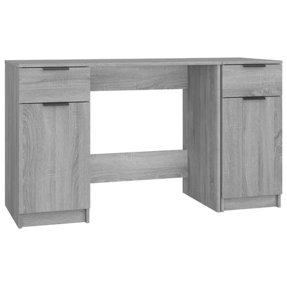 Scrivania con Mobile Laterale Grigio Sonoma Legno Multistrato - homemem39