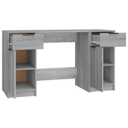 Scrivania con Mobile Laterale Grigio Sonoma Legno Multistrato - homemem39