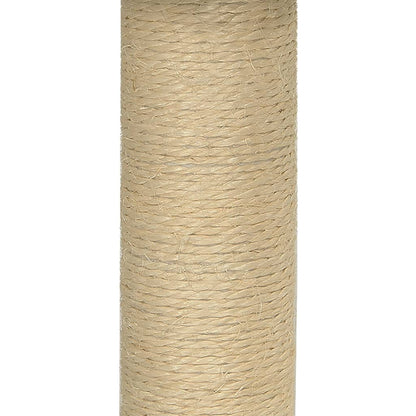 Albero per Gatti con Palo Tiragraffi in Sisal Crema 74 cm | homemem39