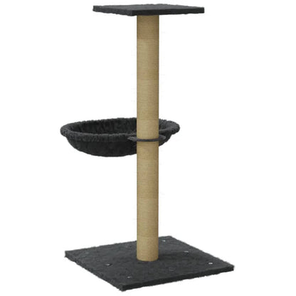 Albero per Gatti con Palo Tiragraffi Sisal Grigio Scuro 74 cm