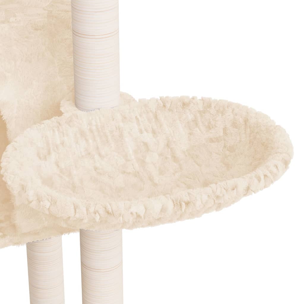 Albero per Gatti con Tiragraffi in Sisal Crema 108,5 cm - homemem39