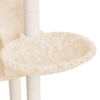 Albero per Gatti con Tiragraffi in Sisal Crema 108,5 cm - homemem39
