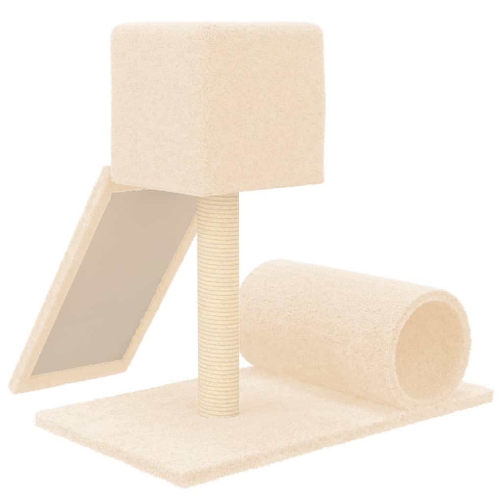 Albero per Gatti con Tiragraffi in Sisal Crema 59 cm - homemem39