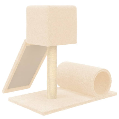 Albero per Gatti con Tiragraffi in Sisal Crema 59 cm - homemem39