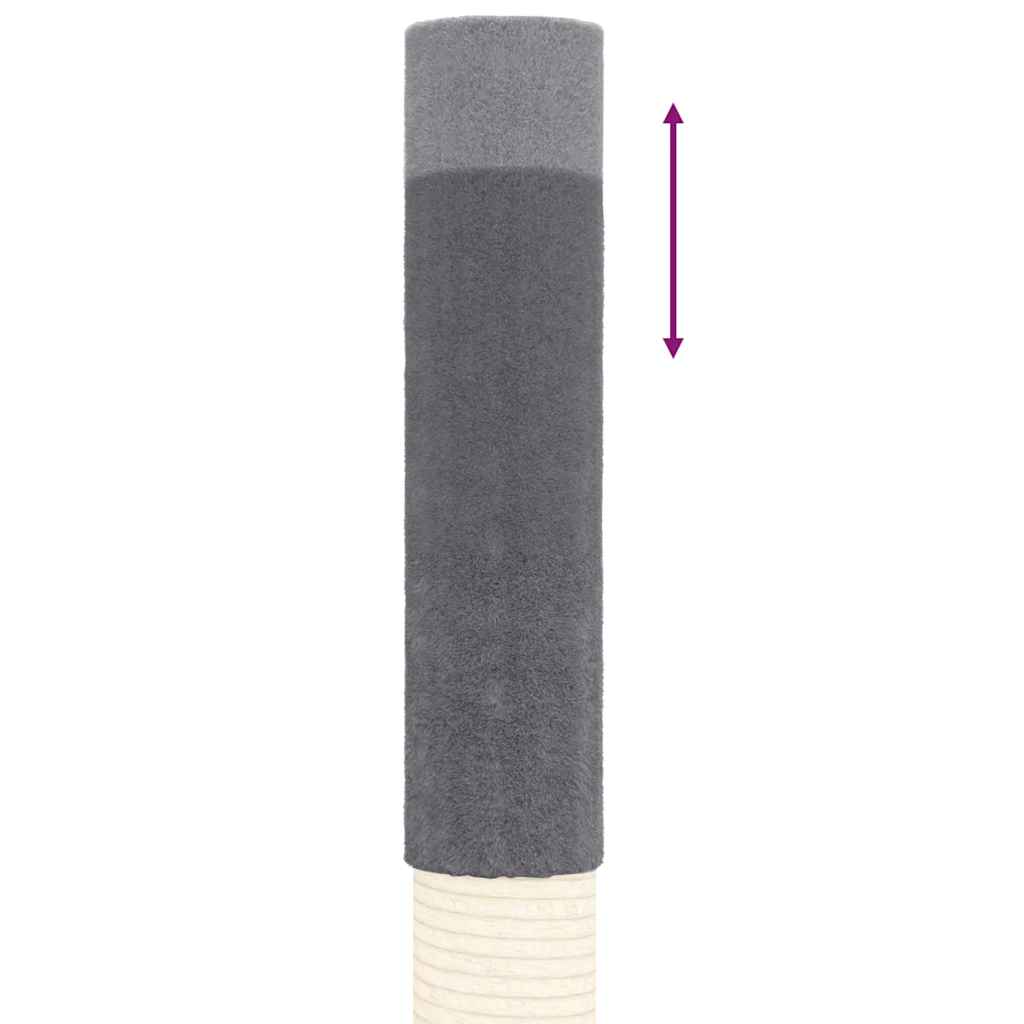 Albero per Gatti Pavimento Soffitto Grigio Scuro 277-303 cm | homemem39
