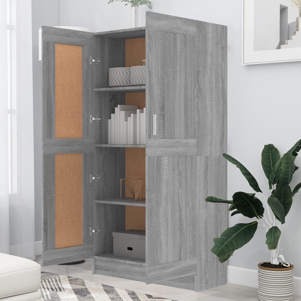 Libreria Grigio Sonoma 82,5x30,5x150 cm in Legno Multistrato - homemem39