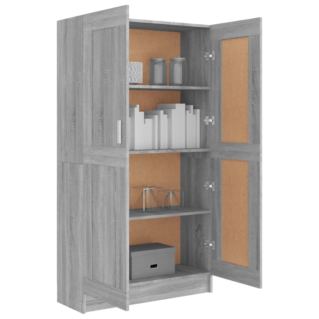 Libreria Grigio Sonoma 82,5x30,5x150 cm in Legno Multistrato - homemem39