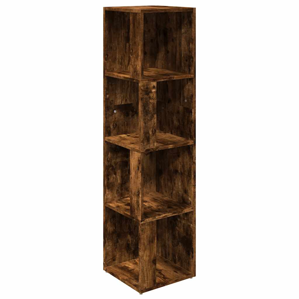Scaffale Angolare Rovere Fumo 33x33x132 cm Legno Multistrato | homemem39