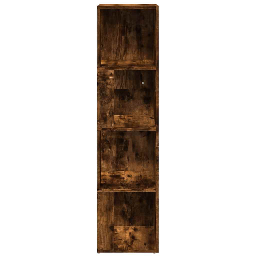 Scaffale Angolare Rovere Fumo 33x33x132 cm Legno Multistrato | homemem39