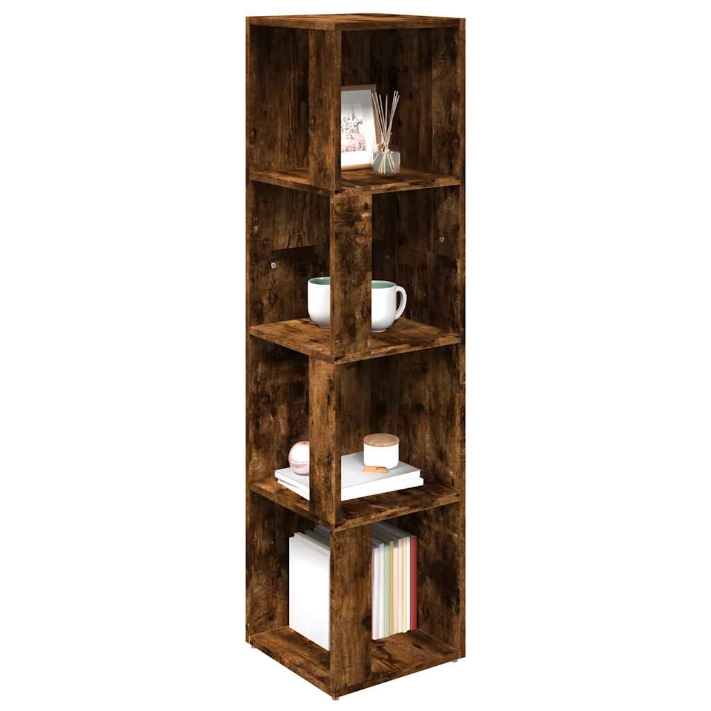 Scaffale Angolare Rovere Fumo 33x33x132 cm Legno Multistrato | homemem39