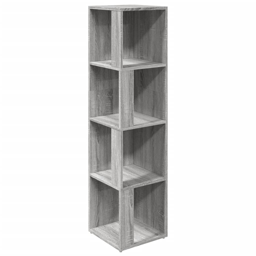 Sonoma Gray Corner Shelf 33x33x132 cm Plywood