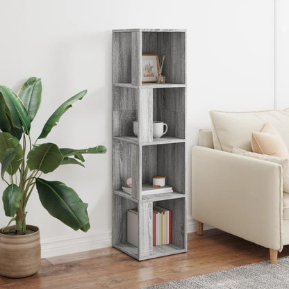 Sonoma Gray Corner Shelf 33x33x132 cm Plywood