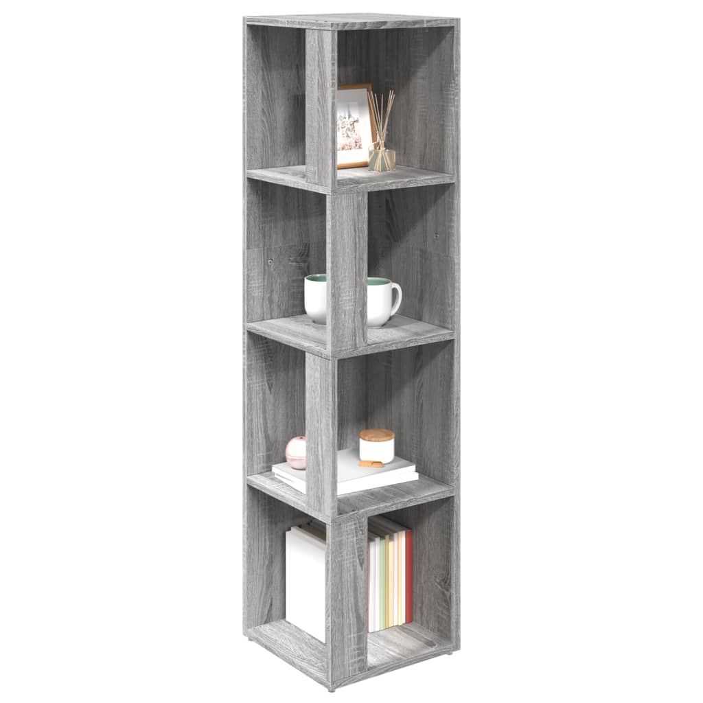 Sonoma Gray Corner Shelf 33x33x132 cm Plywood