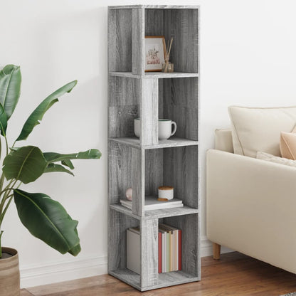 Sonoma Gray Corner Shelf 33x33x132 cm Plywood