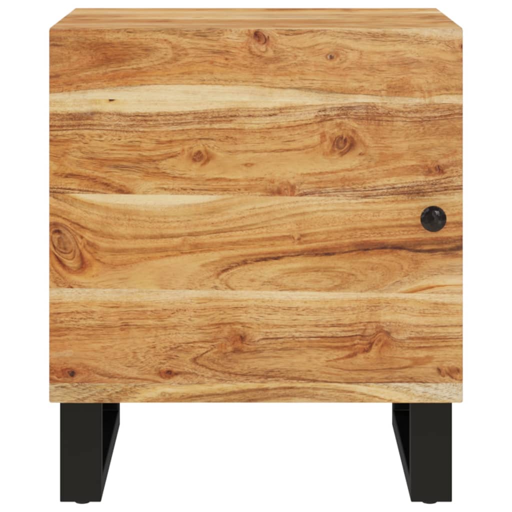 Comodino 40x33x46 cm in Legno Massello di Acacia - homemem39