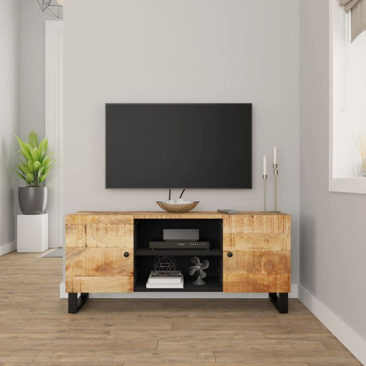 Mobile Porta TV 105x33x46cm in Legno Massello di Mango | homemem39