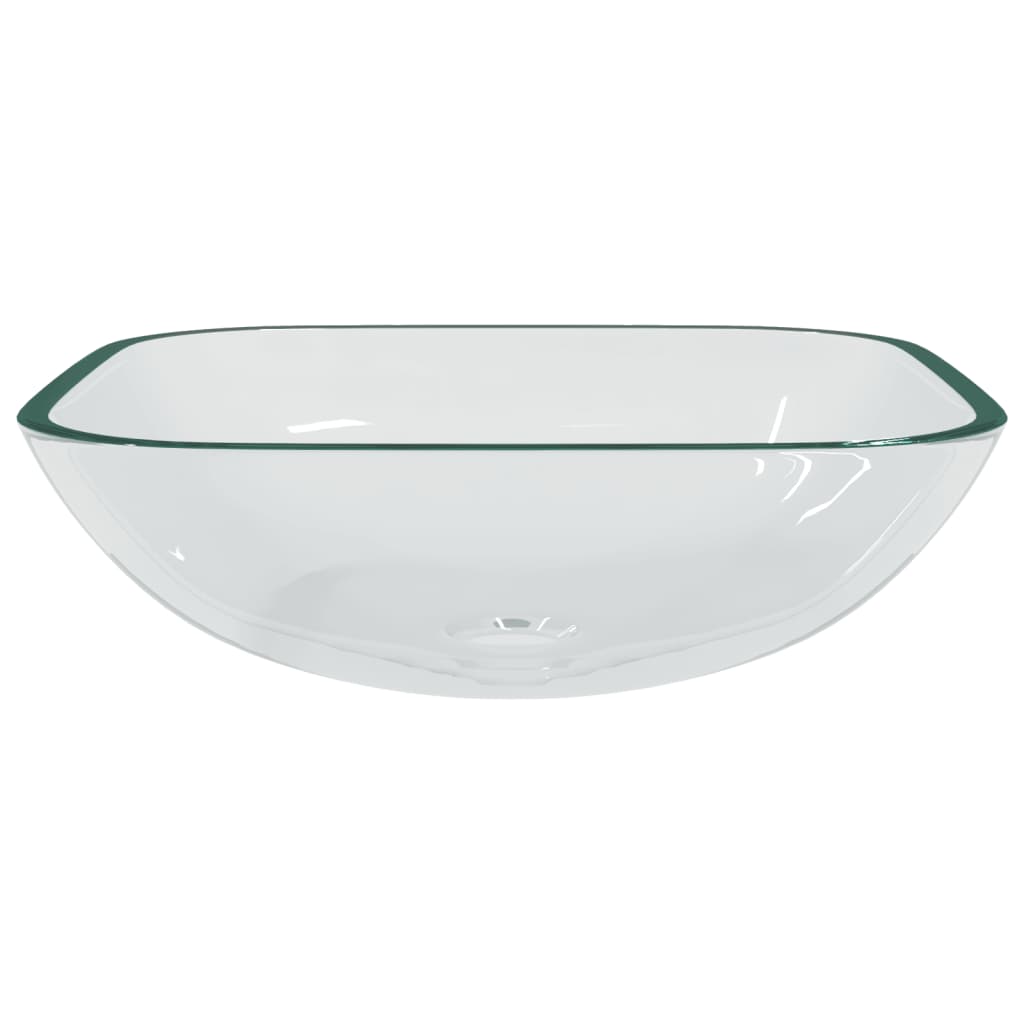 Lavandino in Vetro 42x42x14 cm Trasparente | homemem39