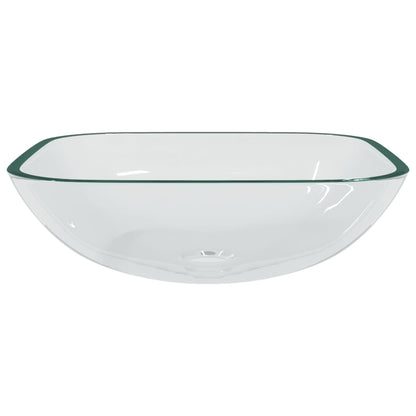 Lavandino in Vetro 42x42x14 cm Trasparente | homemem39