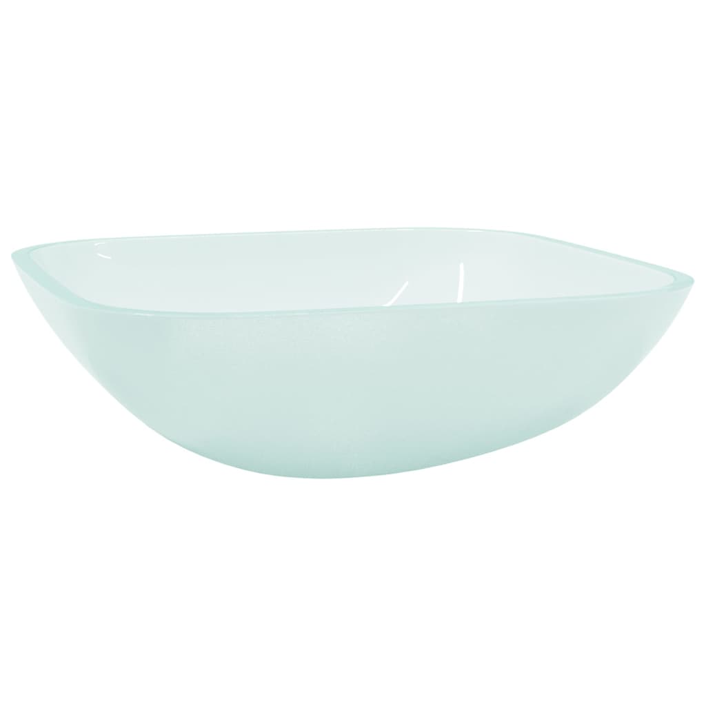 Lavandino in Vetro 42x42x14 cm Smerigliato | homemem39