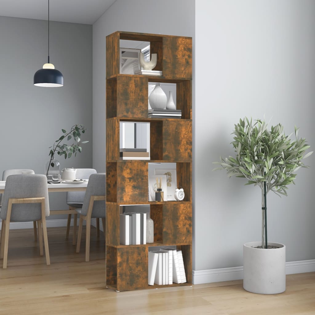 Libreria/Divisorio Rovere Fumo 60x24x186 cm | homemem39