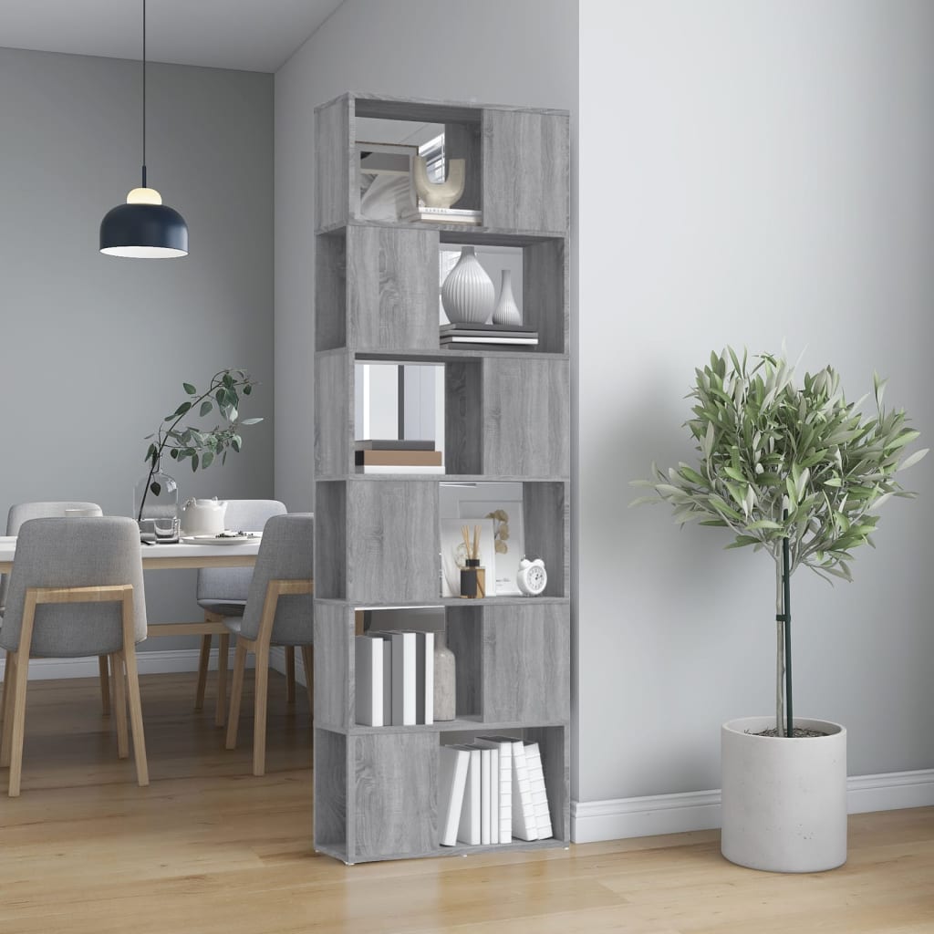 Libreria/Divisorio Grigio Sonoma 60x24x186 cm | homemem39