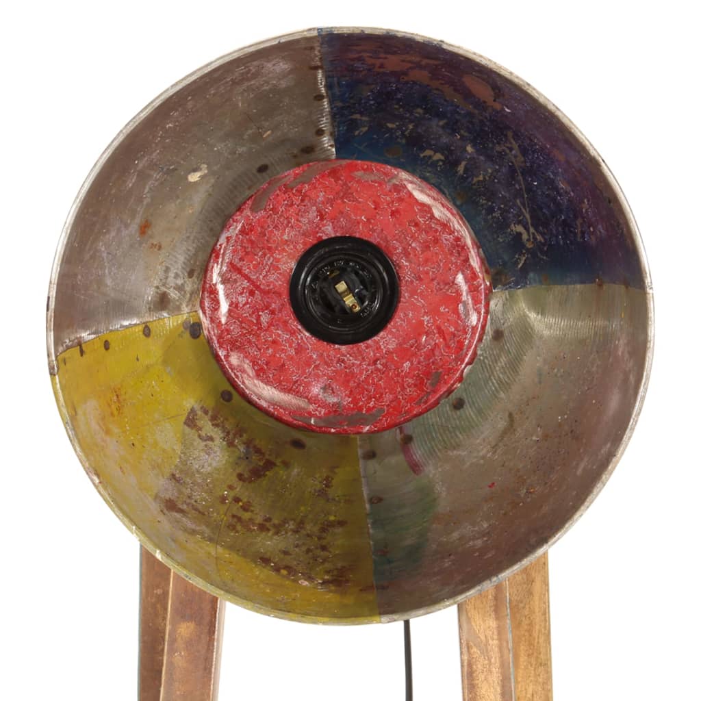 Lampada da Terra Multicolore E27 in Legno Massello di Mango | homemem39