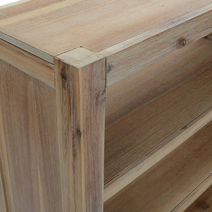 Libreria a 5 Ripiani 80x30x140 cm in Legno Massello di Acacia | homemem39