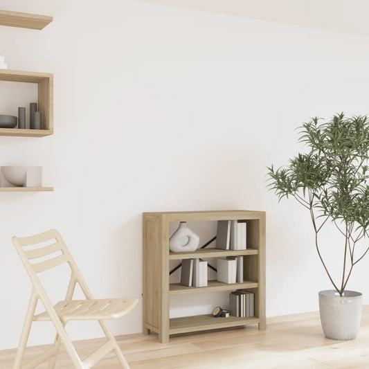 Libreria a 3 Ripiani 80x30x80 cm in Legno Massello di Acacia - homemem39