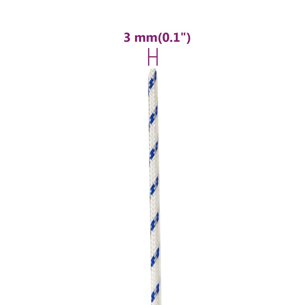 Corda per barca Bianca 3 mm 100 m in Polipropilene | homemem39