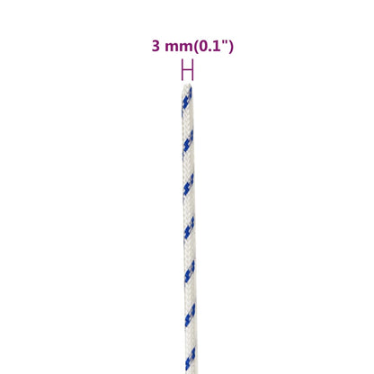 Corda per barca Bianca 3 mm 100 m in Polipropilene | homemem39