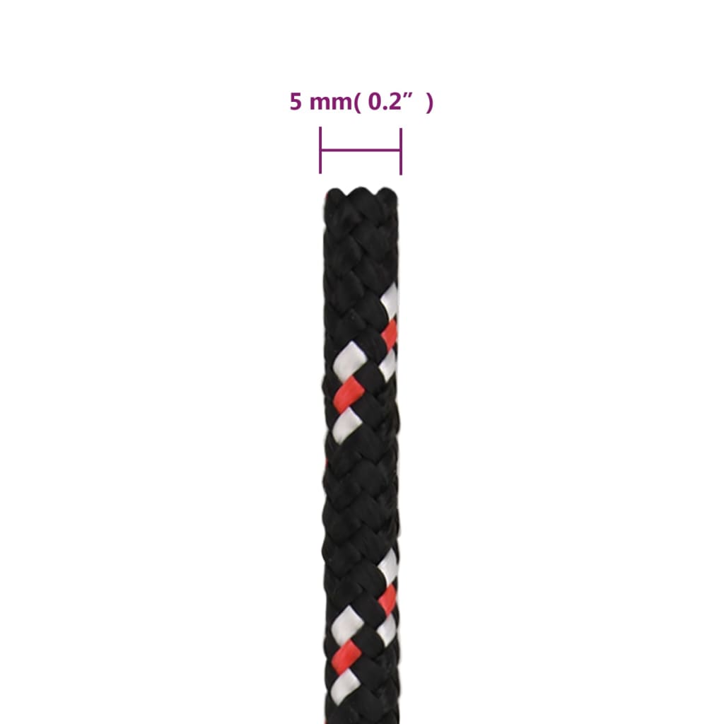 Corda per barca Nera 5 mm 100 m in Polipropilene | homemem39