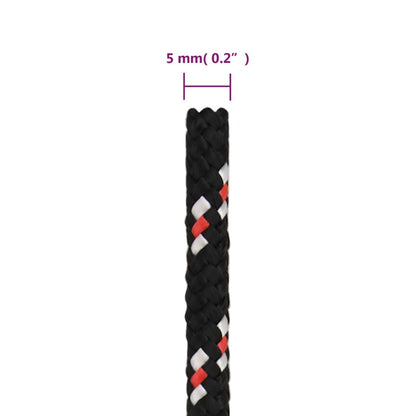 Corda per barca Nera 5 mm 100 m in Polipropilene | homemem39