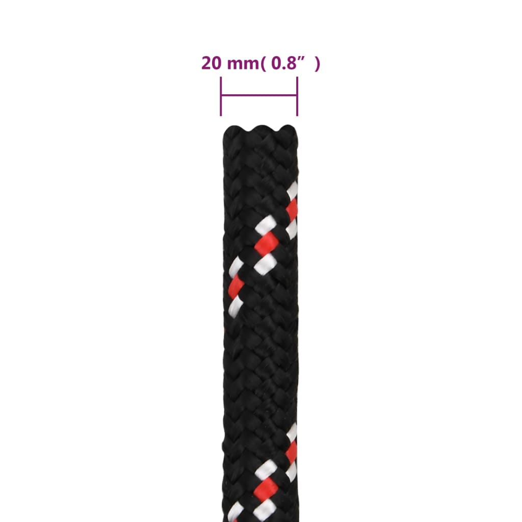 Corda per barca Nera 20 mm 100 m in Polipropilene | homemem39