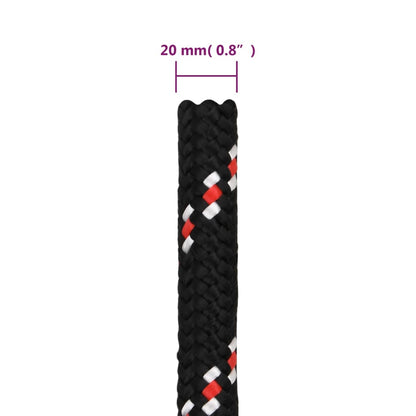 Corda per barca Nera 20 mm 100 m in Polipropilene | homemem39