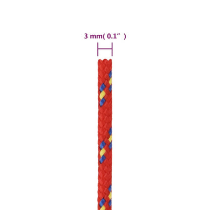 Corda per barca Rossa 3 mm 50 m in Polipropilene