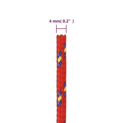 Corda per barca Rossa 4 mm 25 m in Polipropilene