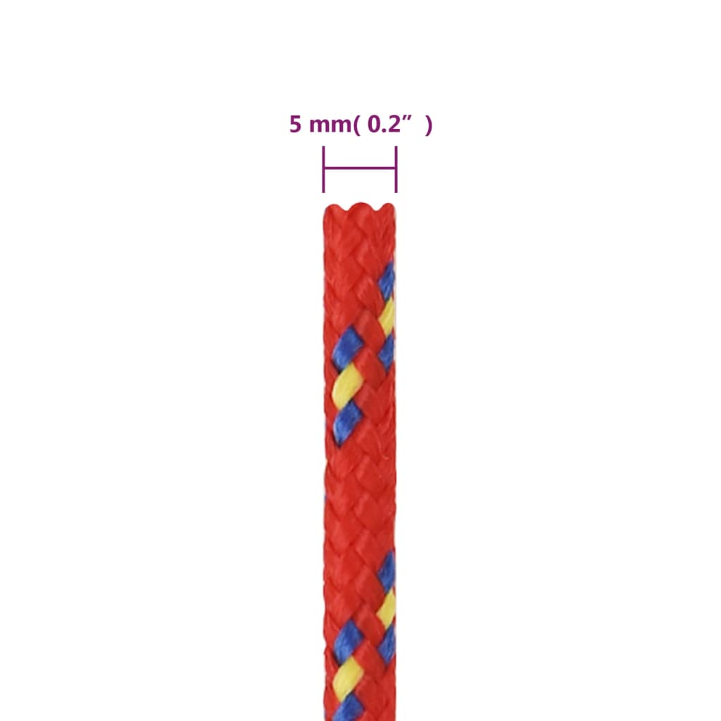 Corda per barca Rossa 5 mm 500 m in Polipropilene | homemem39