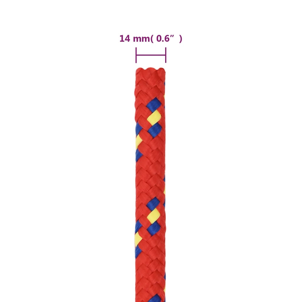 Corda per barca Rossa 14 mm 25 m in Polipropilene