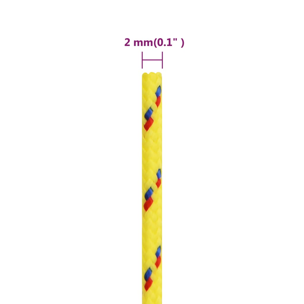 Corda da Lavoro Gialla 2 mm 500 m in Polipropilene