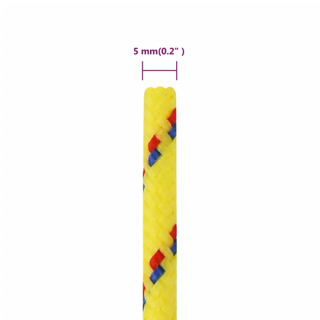 Corda per barca Gialla 5 mm 25 m in Polipropilene