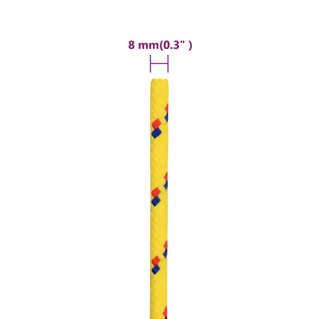 Corda per barca Gialla 8 mm 25 m in Polipropilene