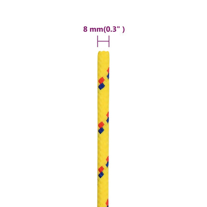 Corda per barca Gialla 8 mm 25 m in Polipropilene