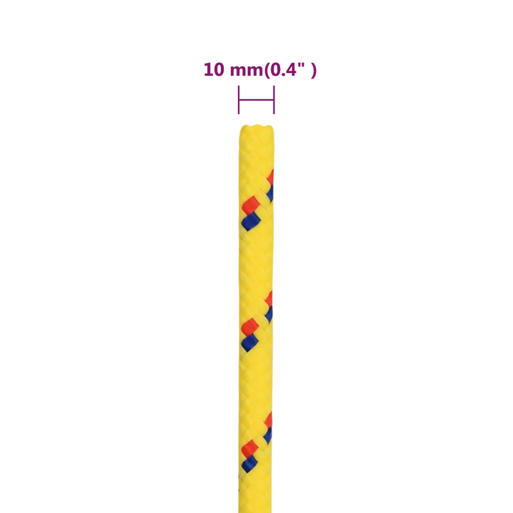 Corda per barca Gialla 10 mm 100 m in Polipropilene