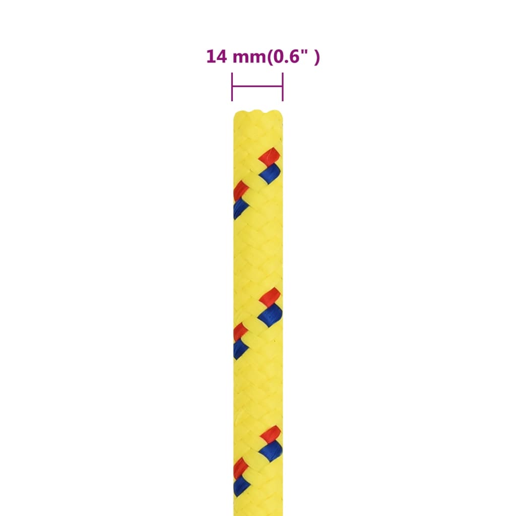 Corda per barca Gialla 14 mm 25 m in Polipropilene