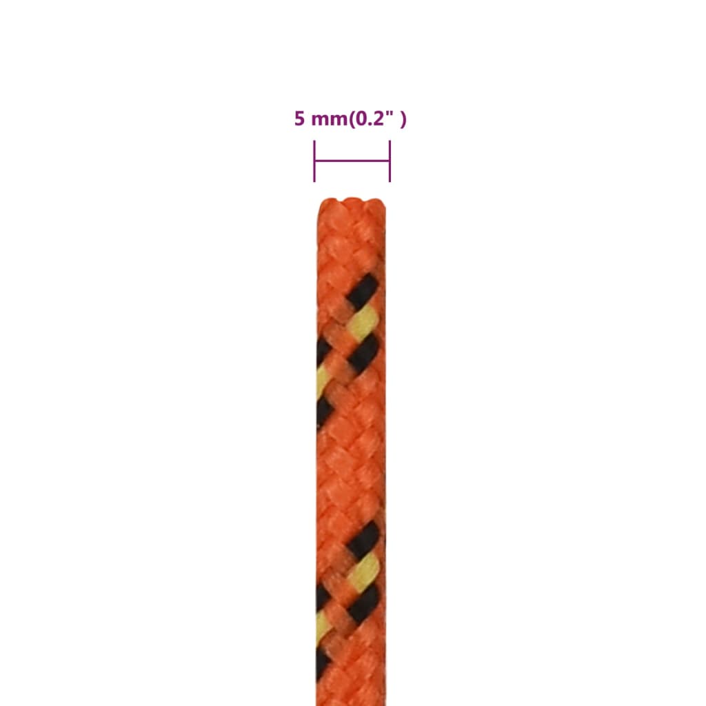 Corda per barca Arancione 5 mm 100 m in Polipropilene