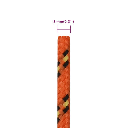 Corda per barca Arancione 5 mm 100 m in Polipropilene