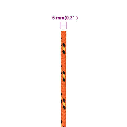 Corda per barca Arancione 6 mm 250 m in Polipropilene | homemem39