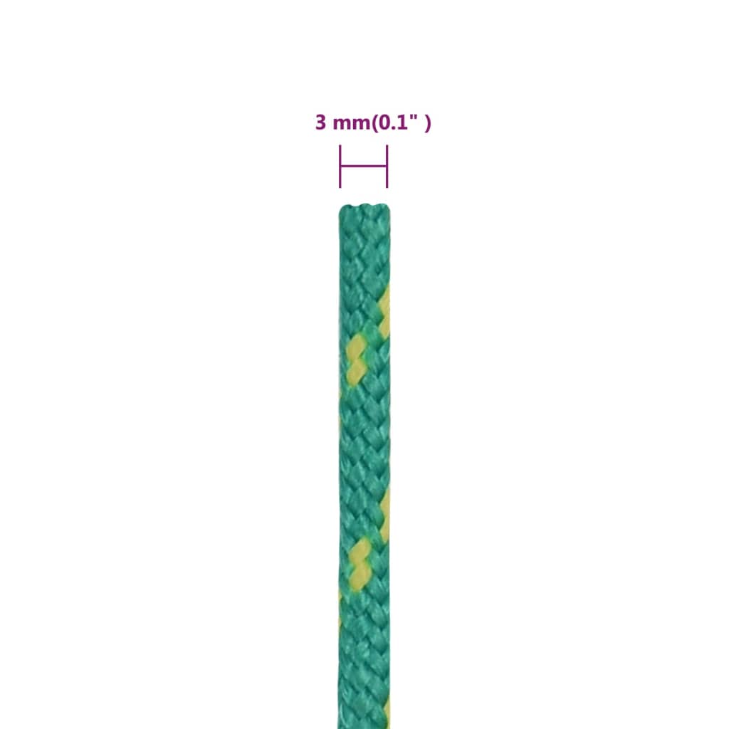 Corda per barca Verde 3 mm 100 m in Polipropilene