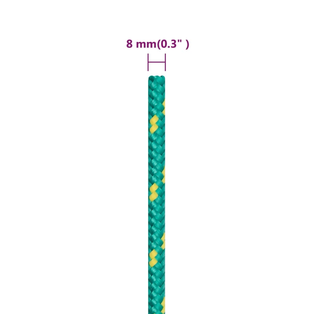 Corda per barca Verde 8 mm 100 m in Polipropilene - homemem39
